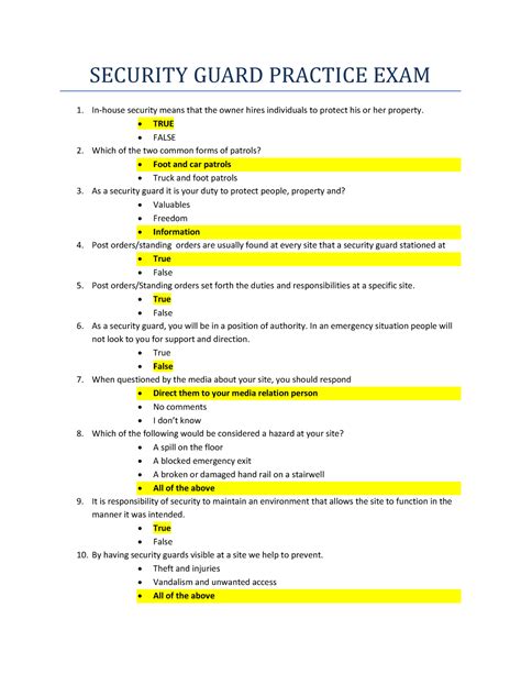 is the security guard test hard|security guard licensing test questions.